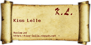 Kiss Lelle névjegykártya