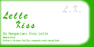 lelle kiss business card